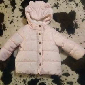 Carter's girls size 12 months baby bear puffer jacket